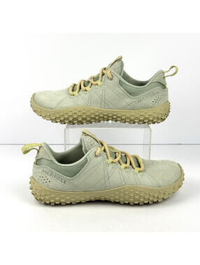 MERRELL Wrapt Barefoot Womens Size 5 Sprig Blue Cream Suede Hiking Shoe J008396